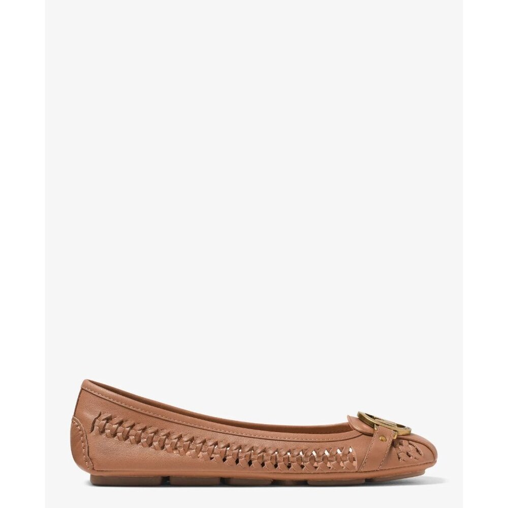 MICHAEL Michael Kors Fulton Moc Woven Leather Moccasin in Dark Khaki